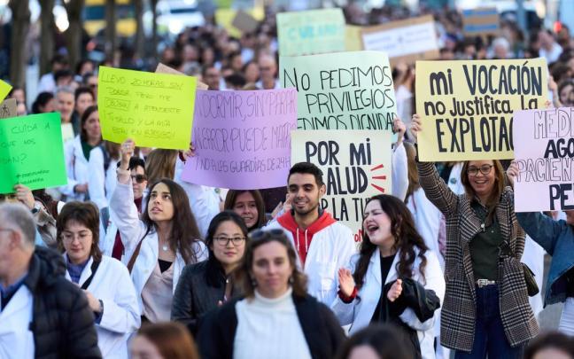 Imagen de la huelga de médicos.