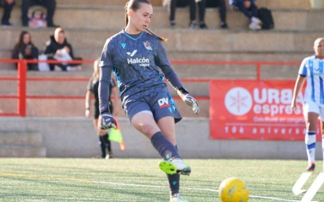 Elene Lete, en un partido con la Real Sociedad. / LALIGA