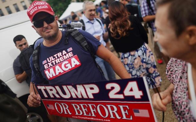 Un partidario de Donald Trump