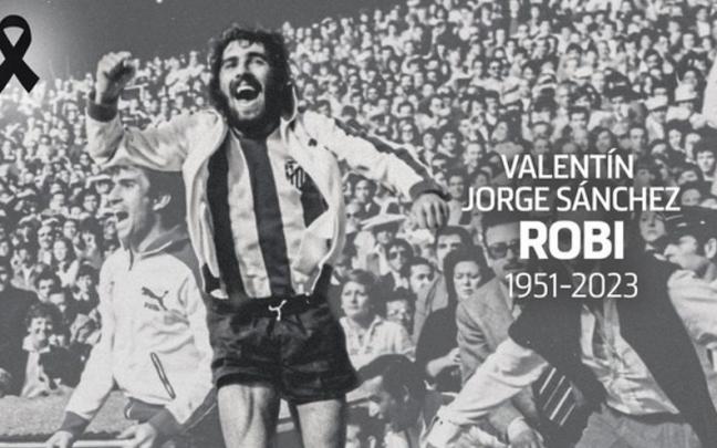 Publicación del Atlético de Madrid en su web oficial anunciando la muerte de "Robi" Publicación del Atlético de Madrid en su web oficial anunciando la muerte de "Robi"