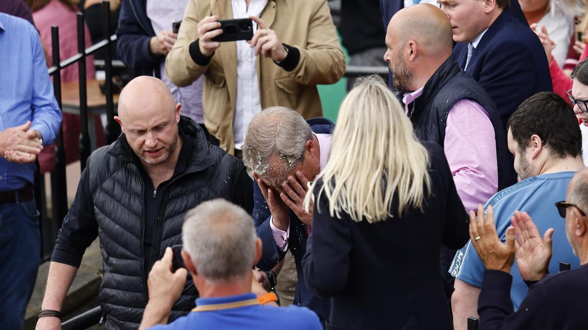 Nigel Farage durante el acto de campaña en Clacton.