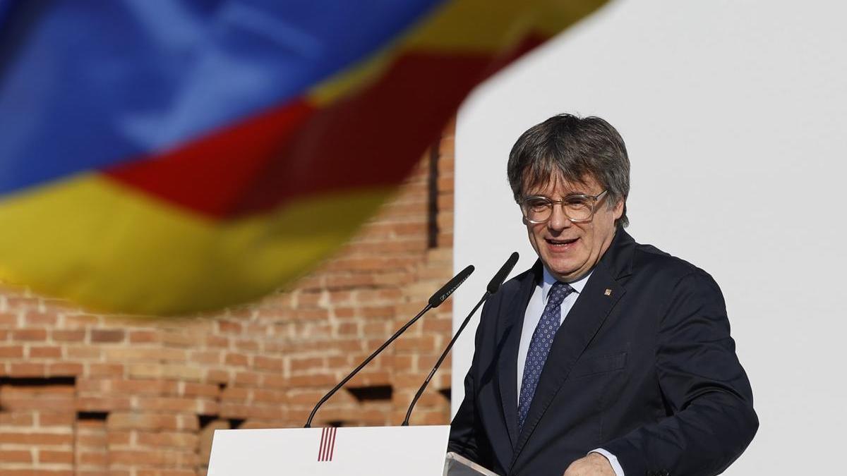 Carles Puigdemont, en su fugaz visita a Barcelona.