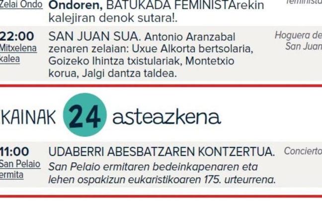Xartel donde se anunciaba el concierto de este miércoles.