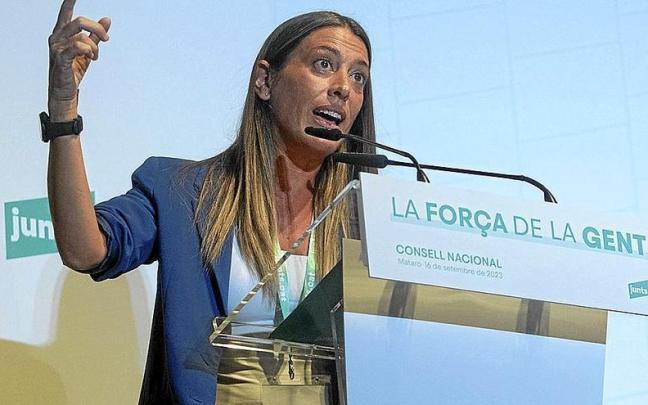 La portavoz en el Congreso de Junts, Míriam Nogueras, ayer en el Consell Nacional en Mataró. | FOTO: EFE La portavoz en el Congreso de Junts, Míriam Nogueras, ayer en el Consell Nacional en Mataró. | FOTO: EFE