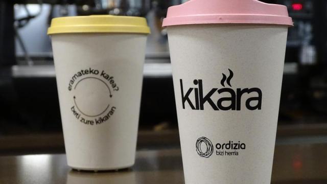 Vasos reutilizables 'Kikara' de Ordizia.