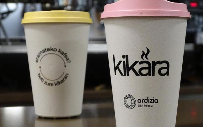 Vasos reutilizables 'Kikara' de Ordizia.