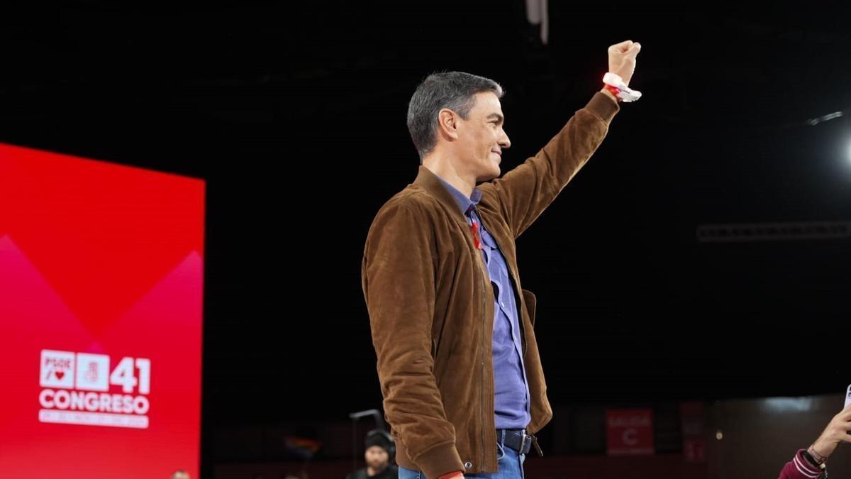 El secretario general del PSOE, Pedro Sánchez, en la clausura del Congreso del PSOE.