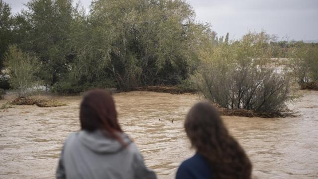 Imagen del río Magro entre Catadau, Llombai y Alfarp en la dana.