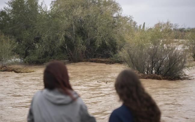 Imagen del río Magro entre Catadau, Llombai y Alfarp en la dana.