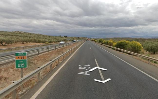 Punto donde se ha registrado el trágico accidente: salida de vía en Moraleda de Zafayona (Granada). / Junta de Andalucía Punto donde se ha registrado el trágico accidente: salida de vía en Moraleda de Zafayona (Granada).