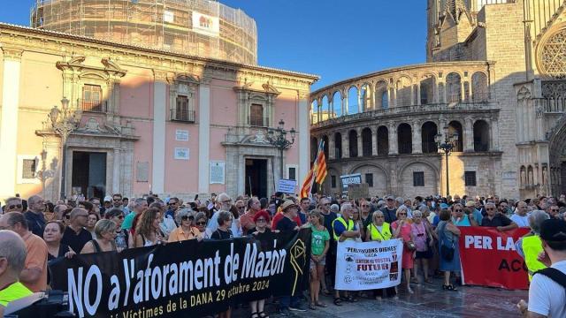 Imagen de la concentración en Valencia contra Carlos Mazón por la gestión de la dana