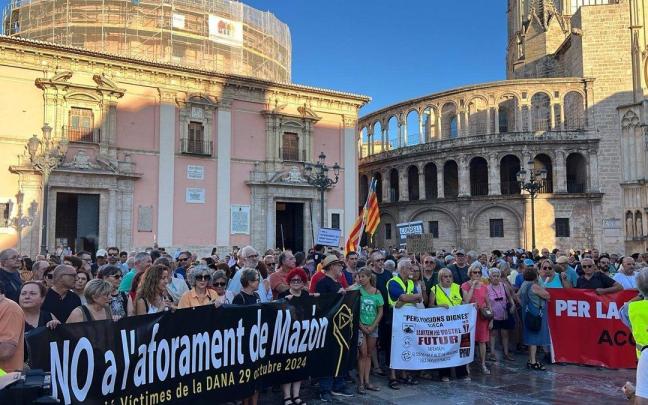 Imagen de la concentración en Valencia contra Carlos Mazón por la gestión de la dana