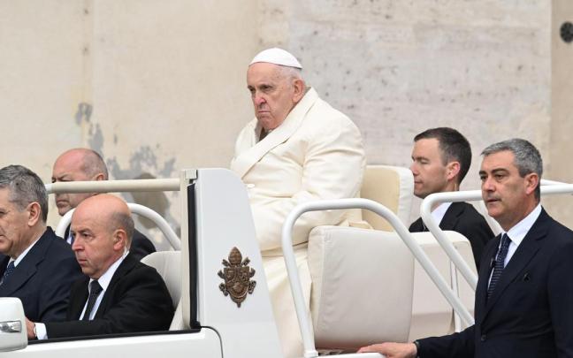 El papa Francisco durante la misa del Domingo de Ramos.