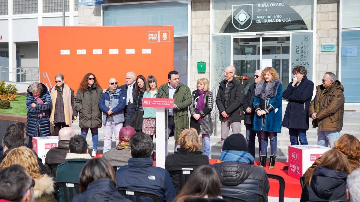 Acto de campaña del PSE en Iruña de Oca