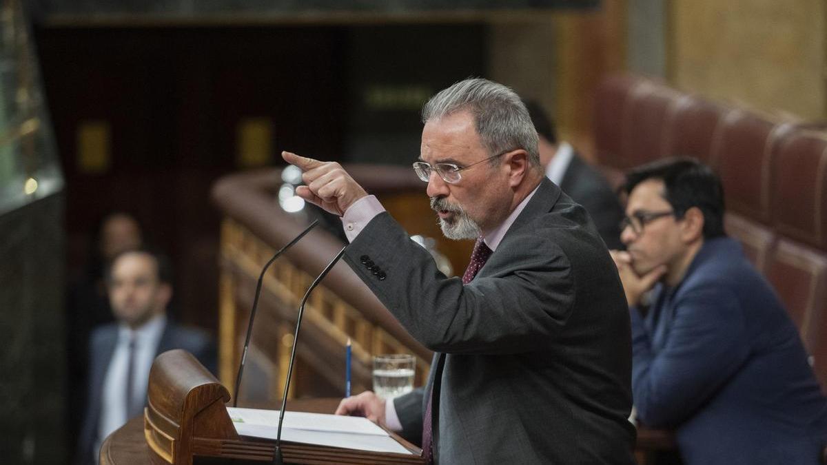 El portavoz de Vox en el Congreso, Carlos Flores, en el pleno.
