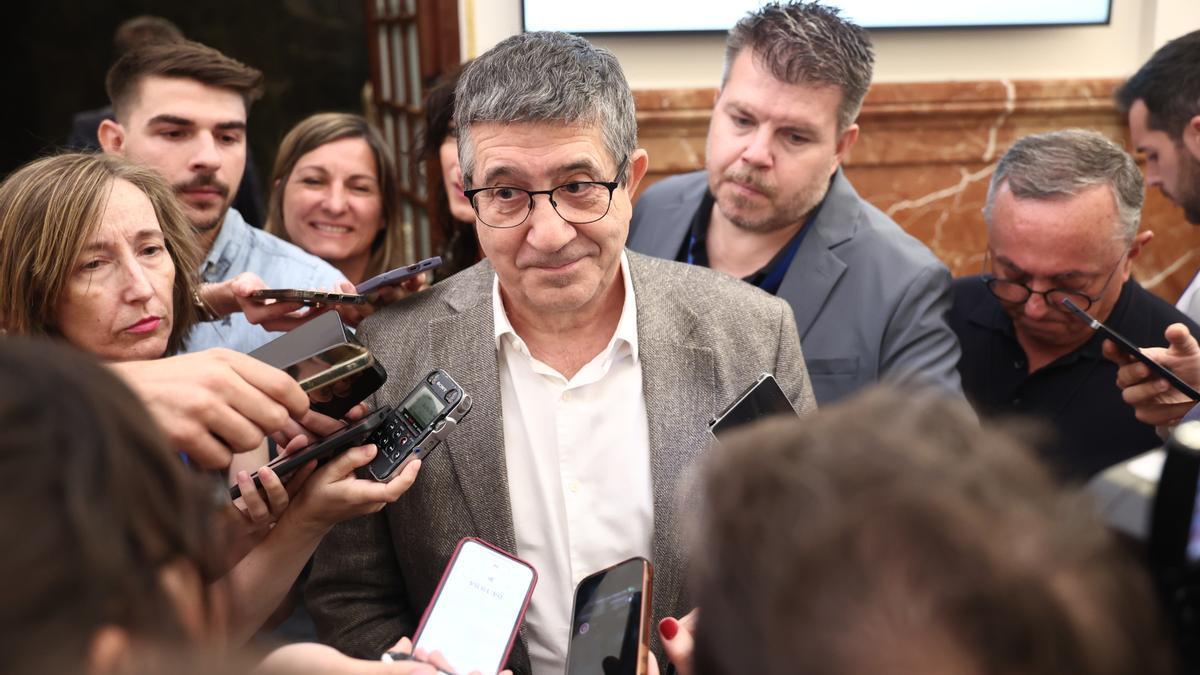 El portavoz del PSOE en el Congreso de los Diputados, Patxi López.