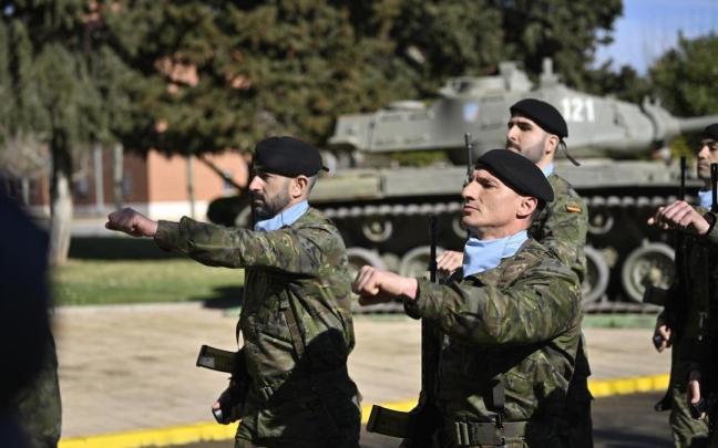 Efectivos de la Brigada ‘Aragón I’ del Ejército de Tierra de las fuerzas armadas españolas, exclusivamente profesionales desde principios del siglo XXI.