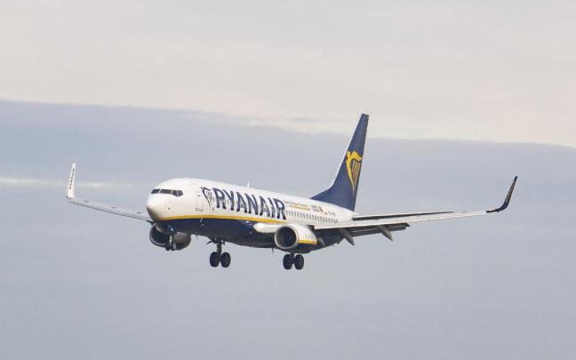Avión de Ryanair en una foto de archivo