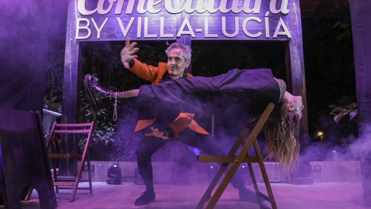 El mago Iceman en un anterior espectáculo en Villa-Lucía de Laguardia