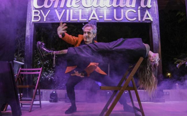 El mago Iceman en un anterior espectáculo en Villa-Lucía de Laguardia