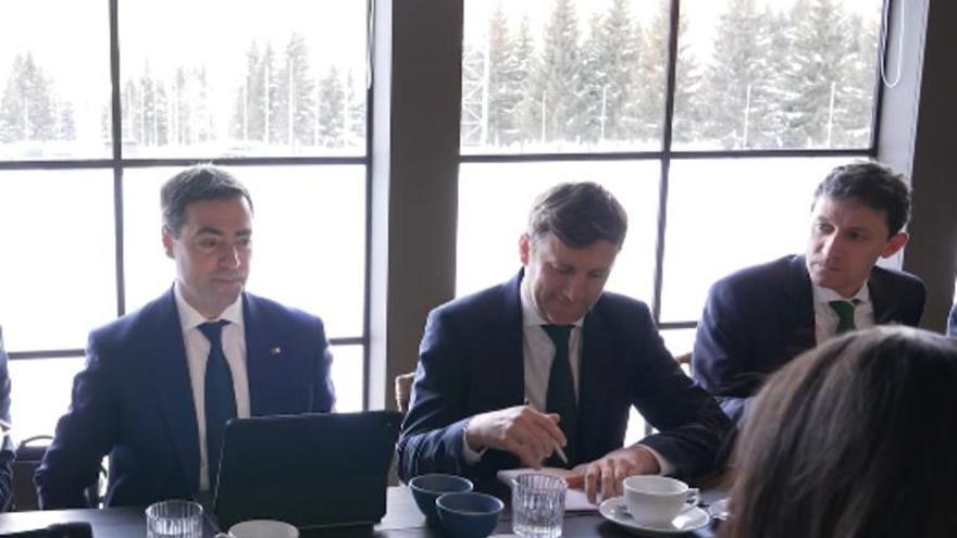 Imanol Pradales durante el encuentro con la ONU en Davos