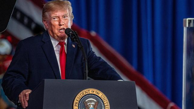 El presidente de EE.UU., Donald J. Trump, en un mitin en Texas.