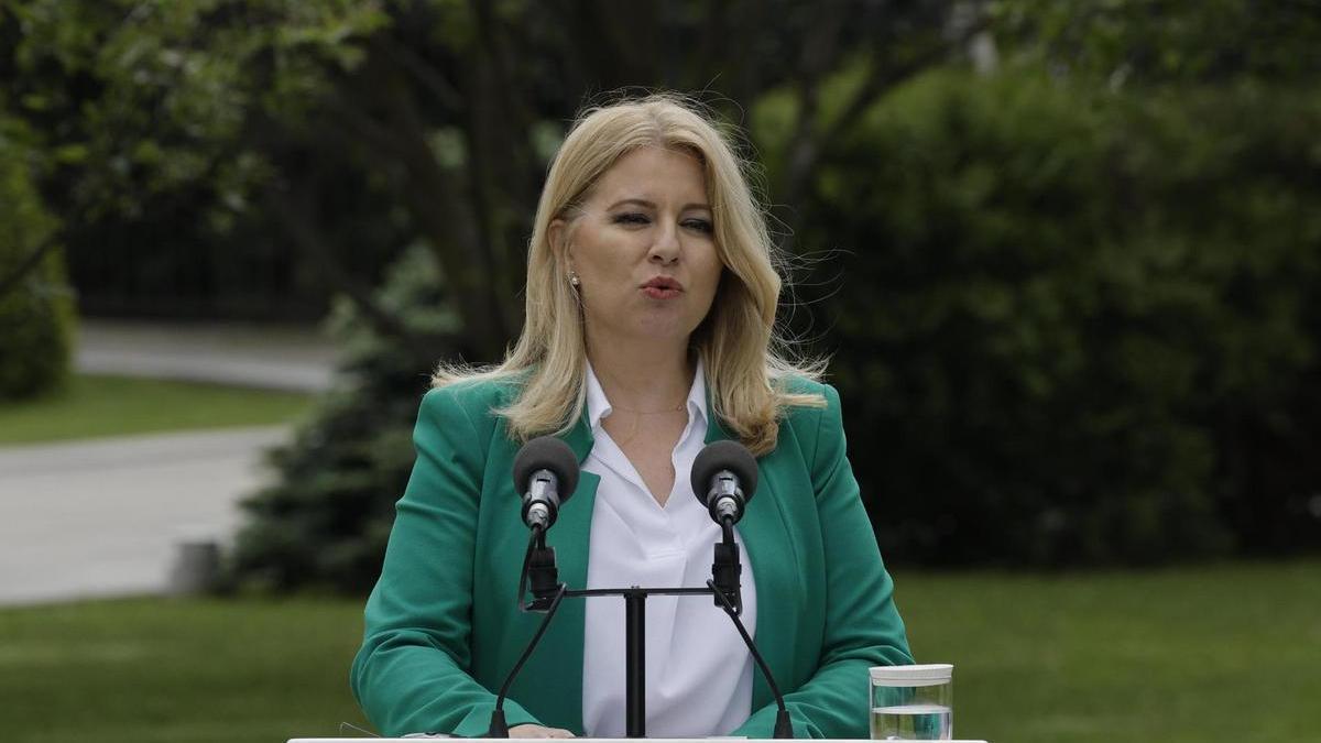 La presidenta de Eslovaquia en funciones, Zuzana Caputová.