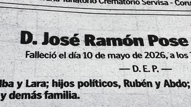 Una parte de la esquela.