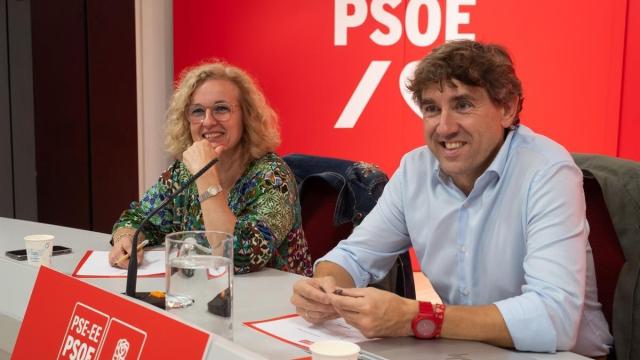 Los dirigentes del PSE-EE Eneko Andueza y Cristina González.