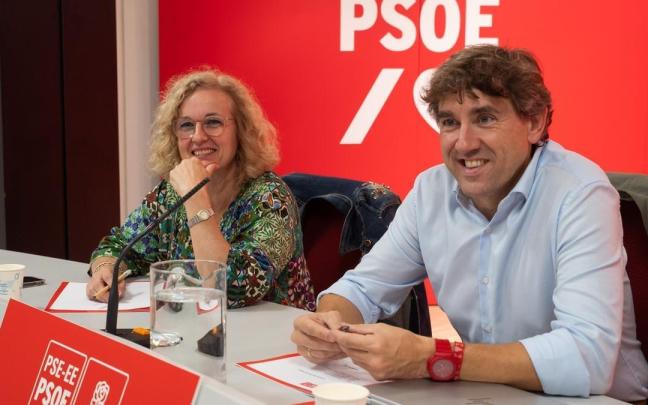 Los dirigentes del PSE-EE Eneko Andueza y Cristina González.