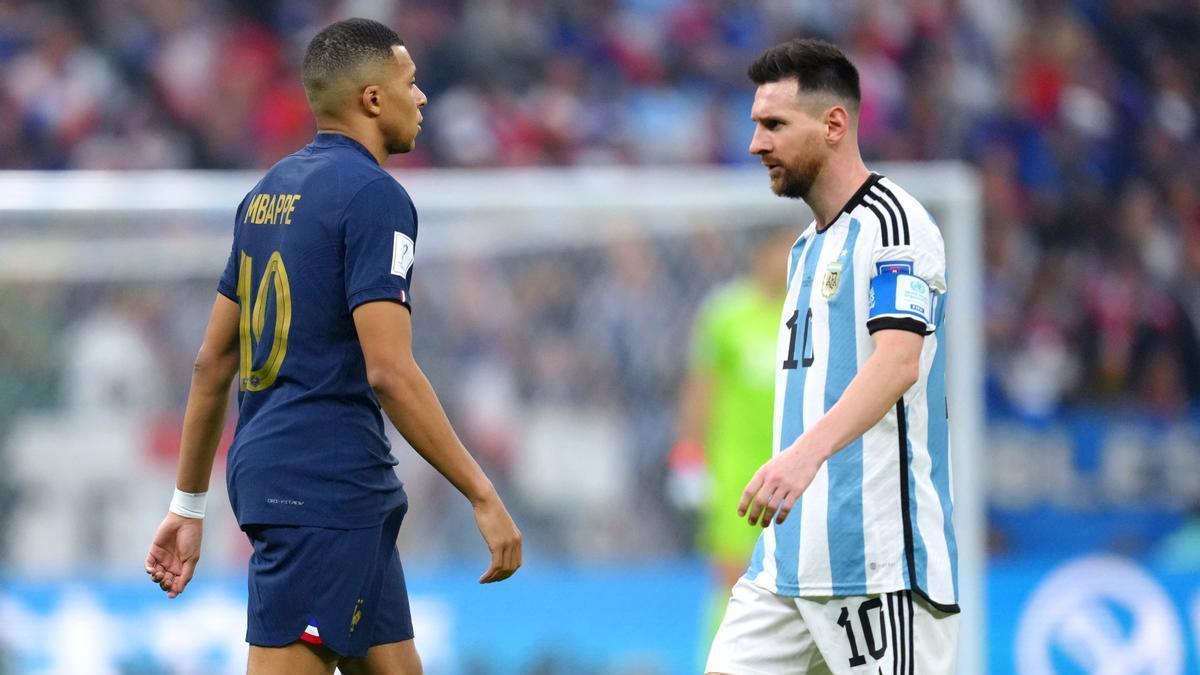 Mbappé y Messi, en la pasada final del Mundial.