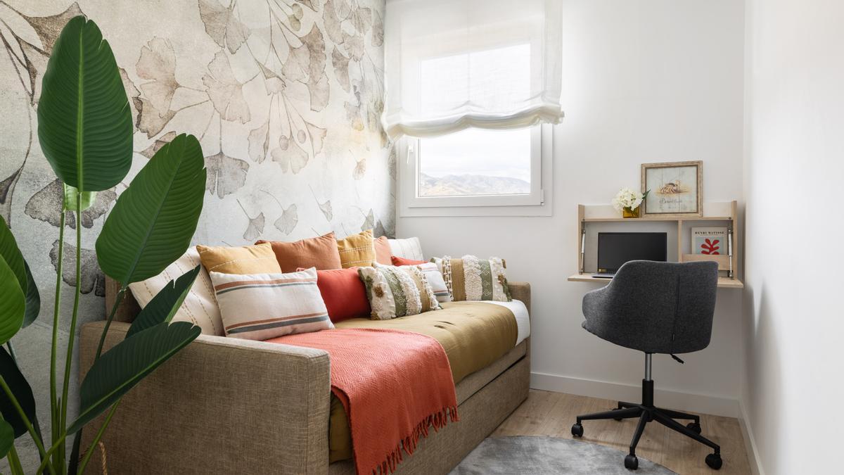 Dormitorio y despacho, dos en uno.