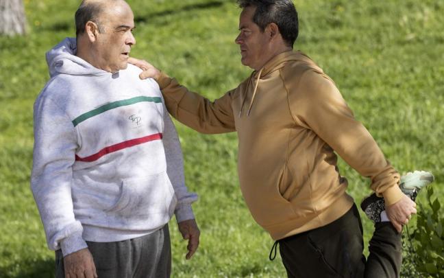 Antonio Resines y Jorge Sanz, en una imagen de la serie ‘Serrines, madera de actor’.