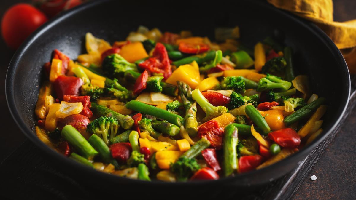 Salteado de verduras a la sartén