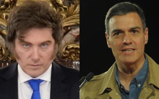 Javier Milei insulta a Pedro Sánchez en su visita a Madrid