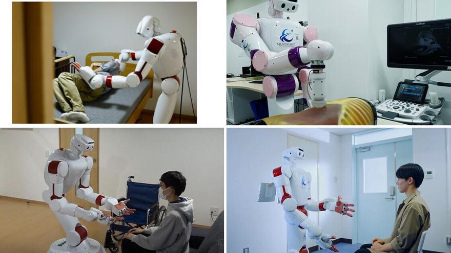 El robot humanoide AIREC participa en distintas pruebas de asistencia y atención sanitaria desarrolladas por la Universidad de Waseda, en Japón.