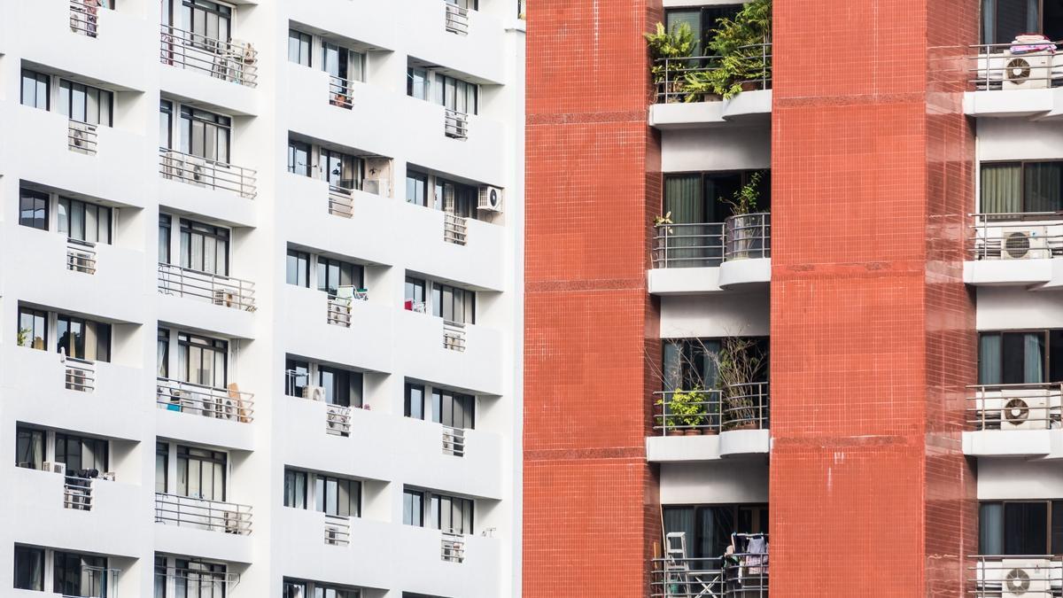 Bloques de viviendas en una ciudad.