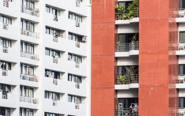 Bloques de viviendas en una ciudad.