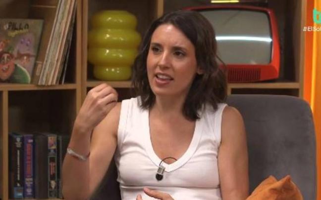 Irene Montero durante su entrevista en 'El Sótano'