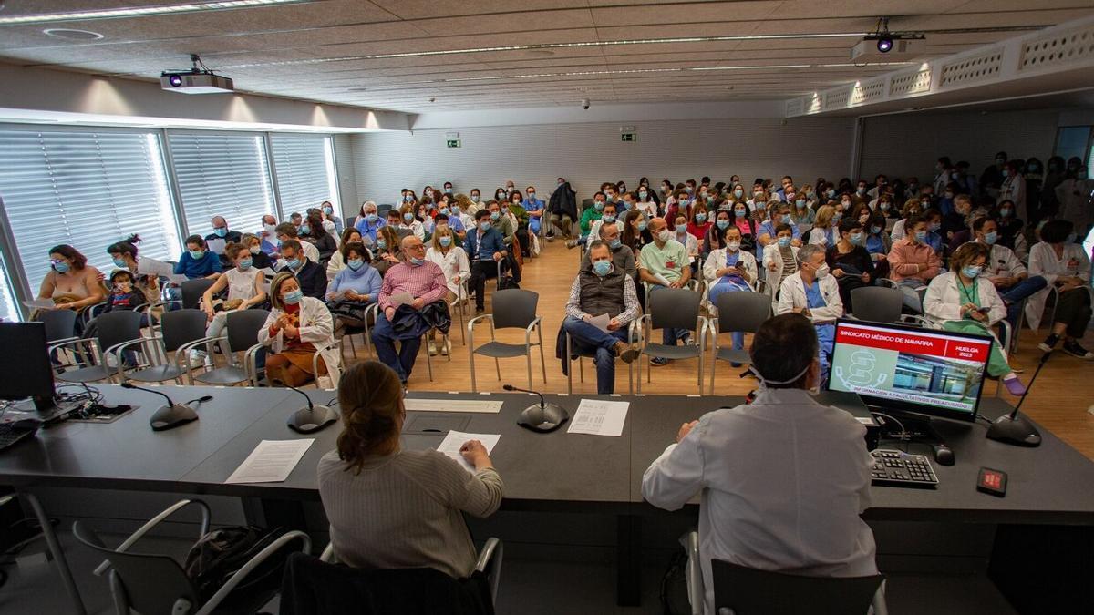 Asamblea del Sindicato Médico de Navarra del pasado 20 de febrero.