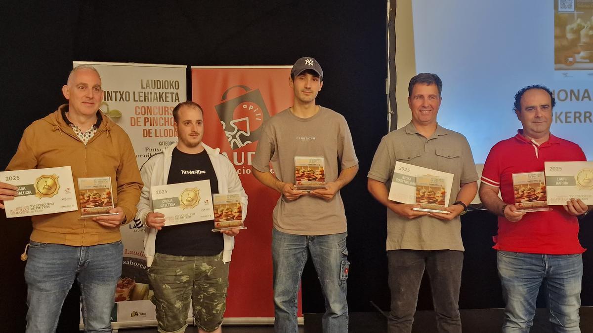 Ganadores del certamen de pintxos en bares de Laudio de 2025