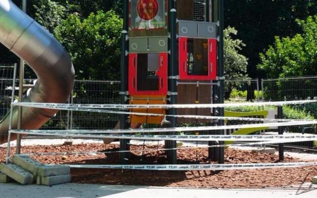 Ordiziako Barrena parkeko jolasak.