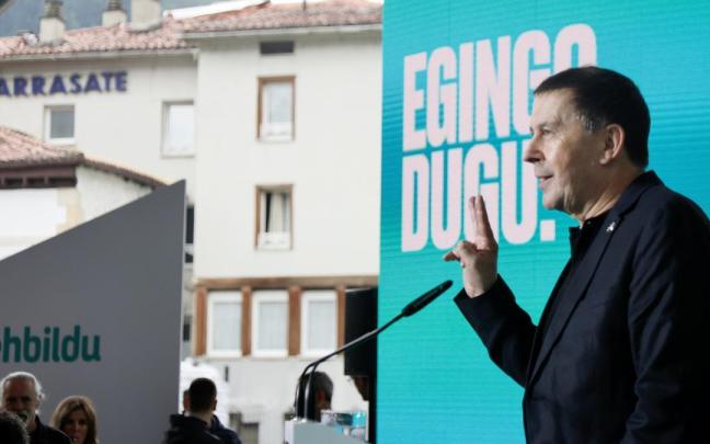El coordinador general de EH Bildu, Arnaldo Otegi, en un acto de EH Bildu el pasado domingo.