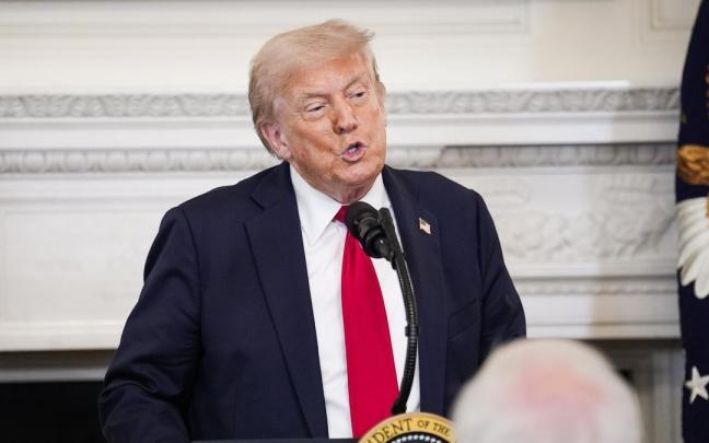 El presidente de Estados Unidos Donald Trump durante una rueda de prensa en la Casa Blanca.