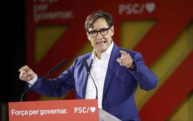 El candidato del PSC a las elecciones catalanas, Salvador Illa.