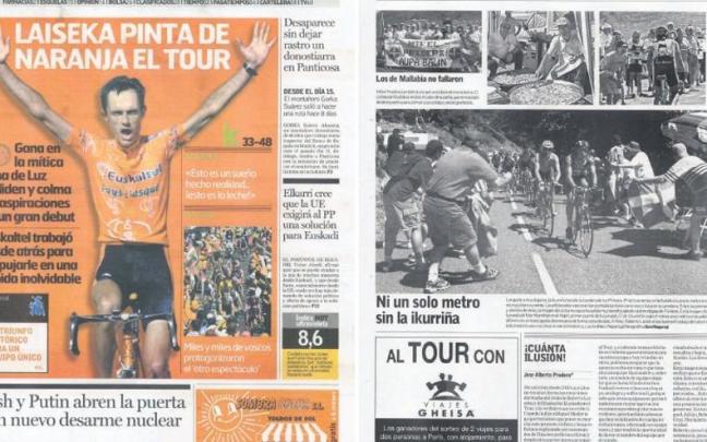Laiseka pintó de naranja el Tour y la afición, de rojo, verde y blanco Laiseka pintó de naranja el Tour y la afición, de rojo, verde y blanco