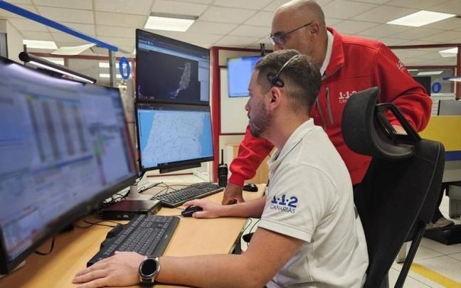 Sala operativa del 112 Canarias.