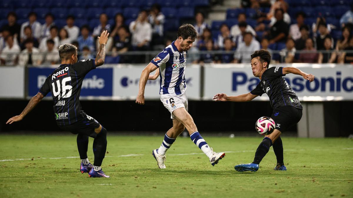 Las mejores imágenes del Gamba Osaka-Real Sociedad. / JIJI PRESS / EFE