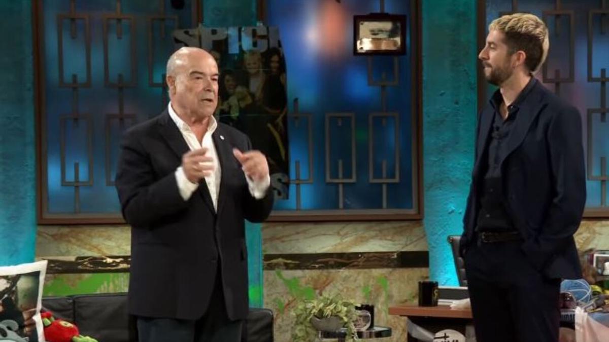 Antonio Resines, en una de sus visitas a 'La Revuelta'