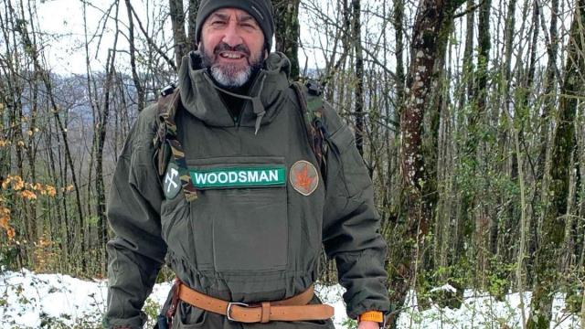 Koldo Iturriagagoitia, en una salida invernal en la que pone a prueba sus capacidades de adaptarse al medio natural